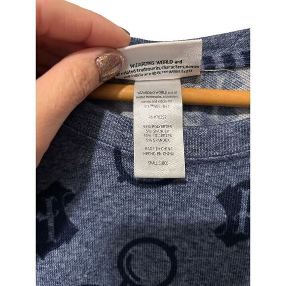 Harry Potter Wizarding World Universal Studios Disney Pull Over Pajama Blue Tie - Picture 4 of 6